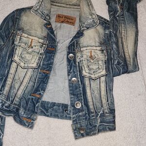 Denim Jacket with Distressed Details